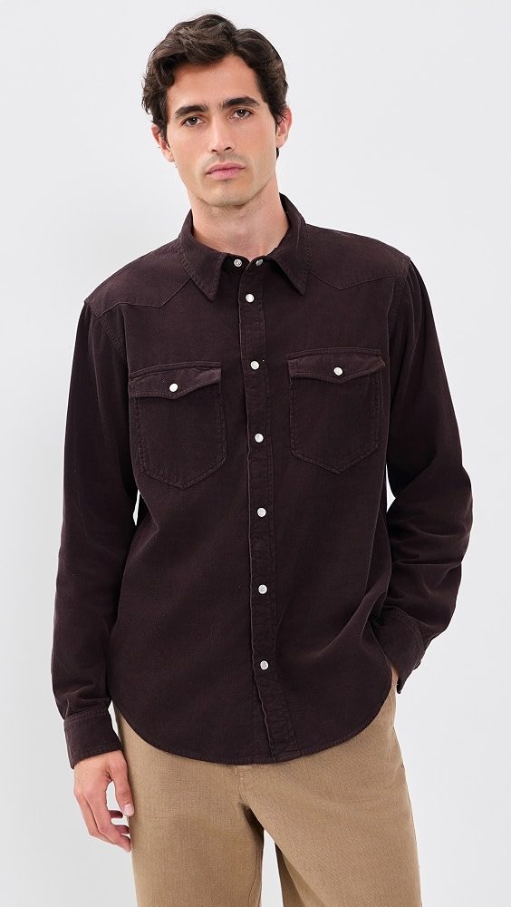 Vasco Button Down Shirt_Coffee