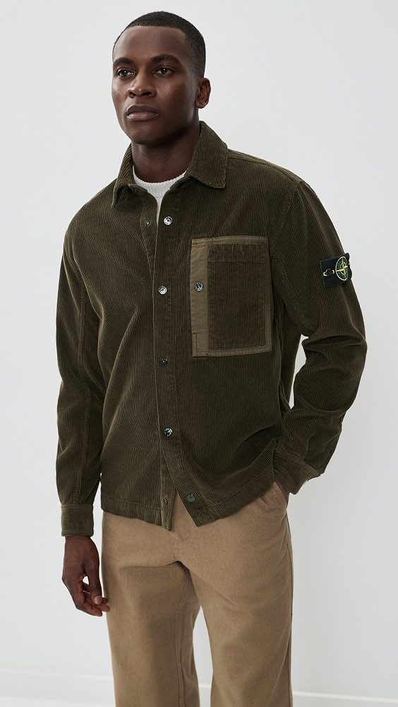 Corduroy Shacket_Coal Grey