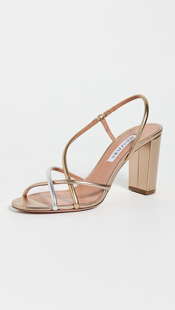 Aquazzura Horizon Sandals 85mm_Multimetal