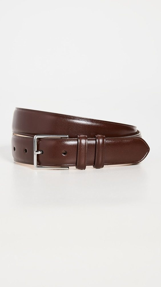 Paul Smith Leather Classic Suit Belt_Chocolate