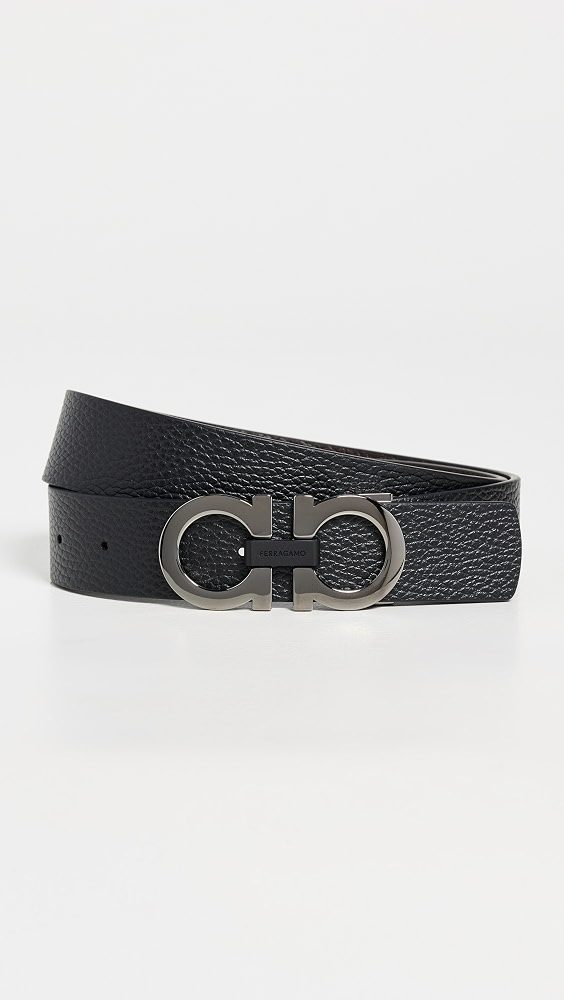 Double Gancio Reversible Belt_Black/Brown