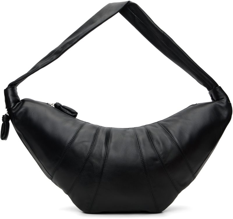 Black Large Croissant Bag 262646M170034