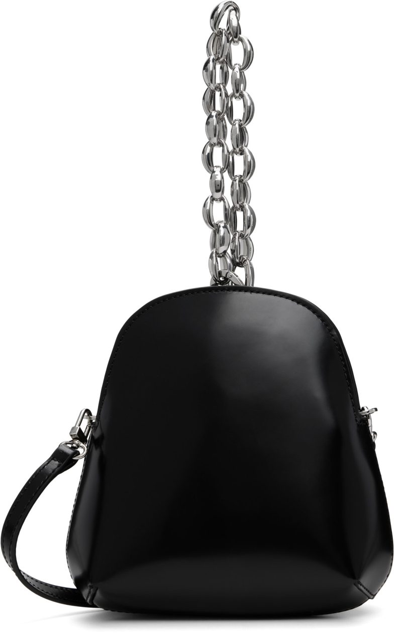 BY FAR Black Koko Semi Patent Leather Bag 262289F046001