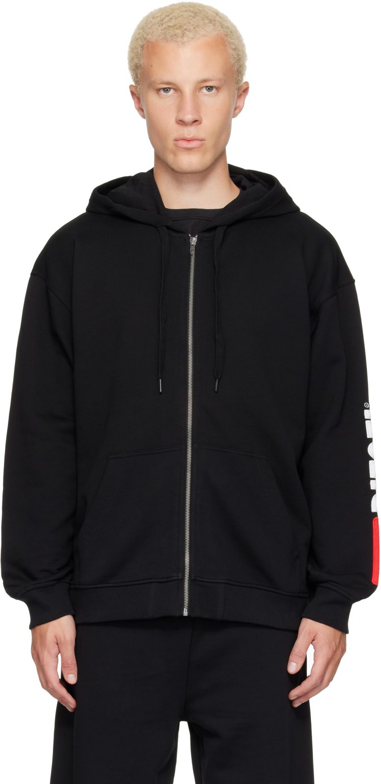 Black S-Boxt Zip Hoodie 262001M202009