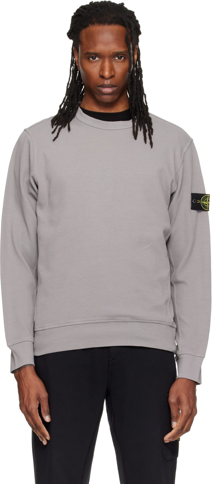 Gray 6100017 Organic Cotton INT[ERL]OCK Sweatshirt 262828M204013