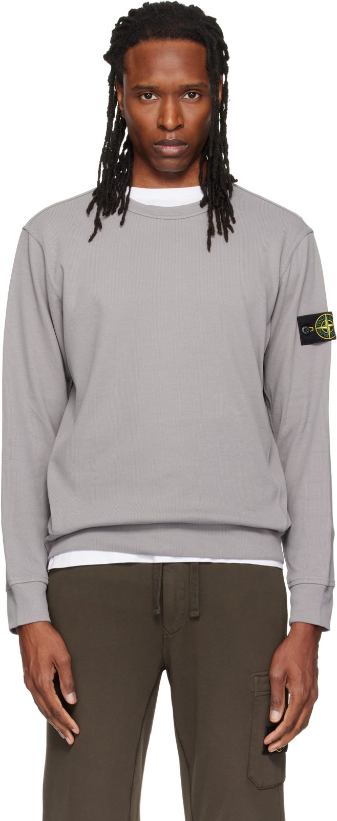 Gray 6100017 Organic Cotton INT[ERL]OCK Sweatshirt 262828M204007