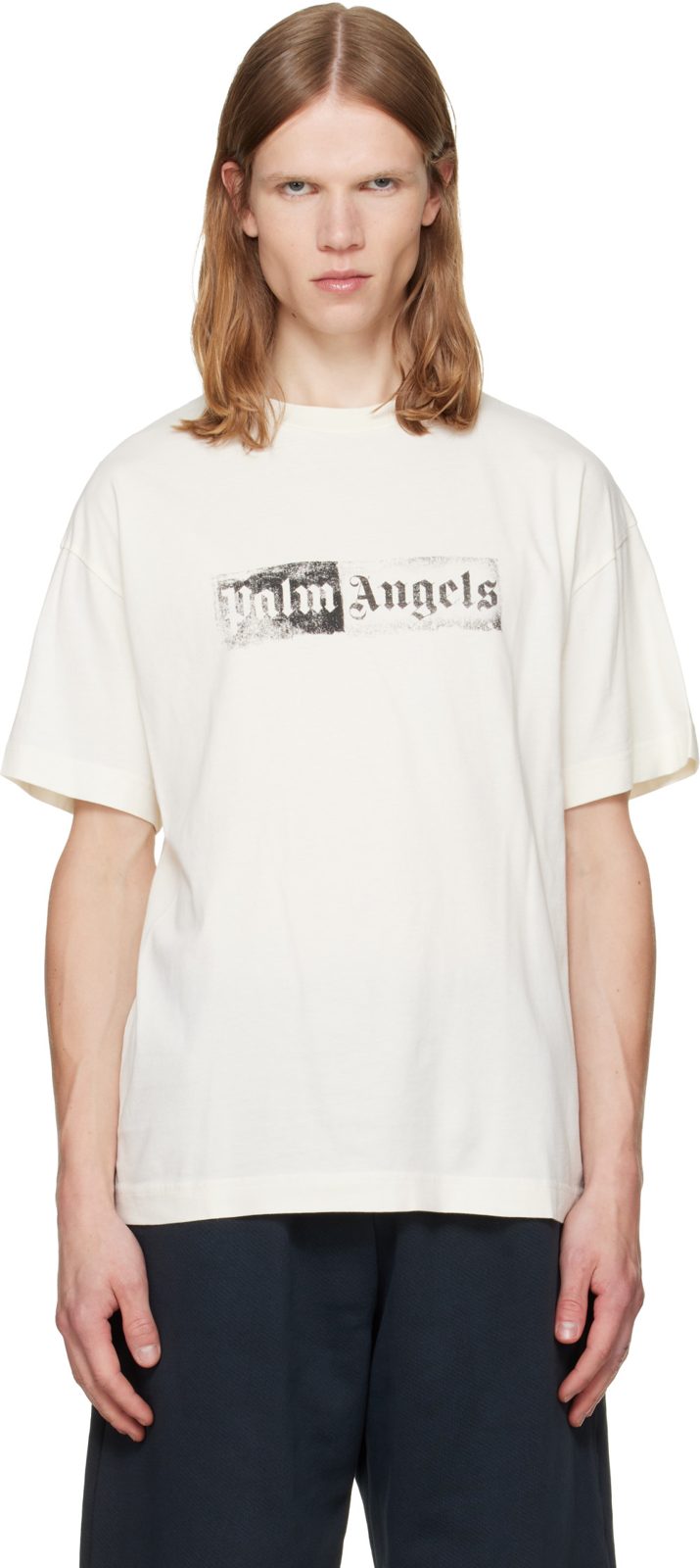 오프화이트 Stamp Logo Regular T-shirt 262695M213010