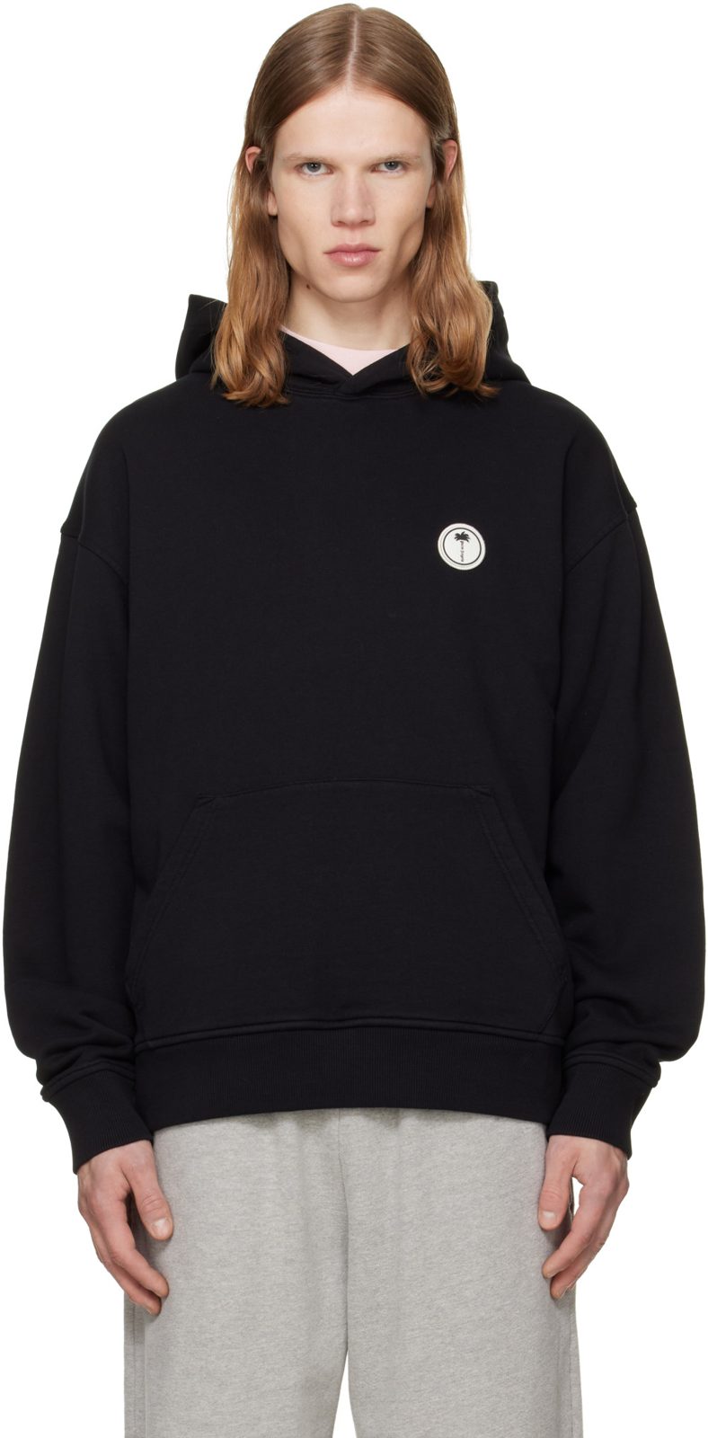 Black Palm Tree Regular Hoodie 262695M202006