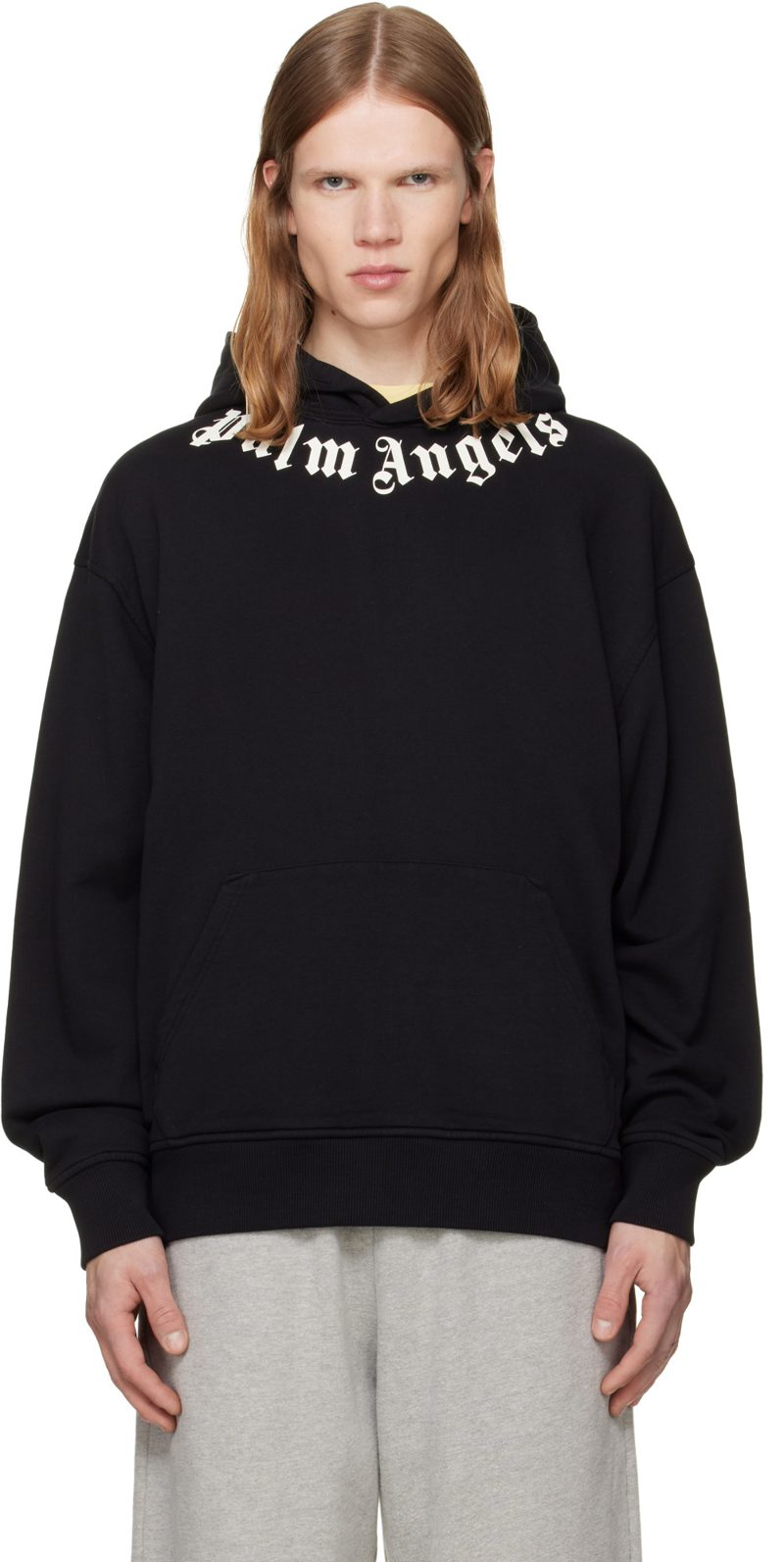 Black Neck Logo Hoodie 262695M202005