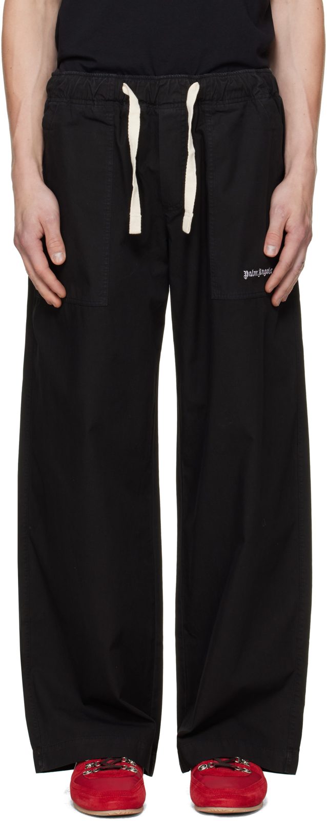 Black Classic Logo Loose Trousers 262695M190005