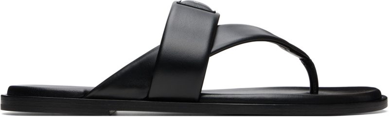 Black [지방시] Bay Leather Thong Sandals 262278M234002