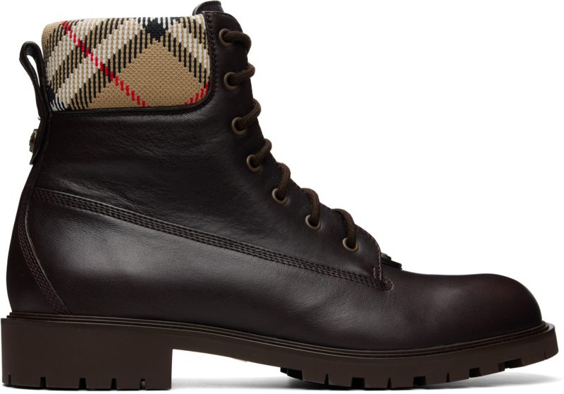 Brown Leather Durham Boots 262376M222000