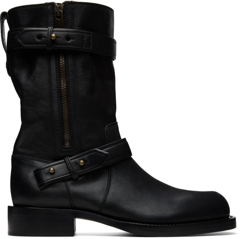 Black Kent Biker Boots 262376M222002