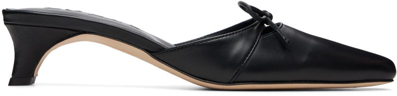 BY FAR Black Babybow Heels 262289F122002