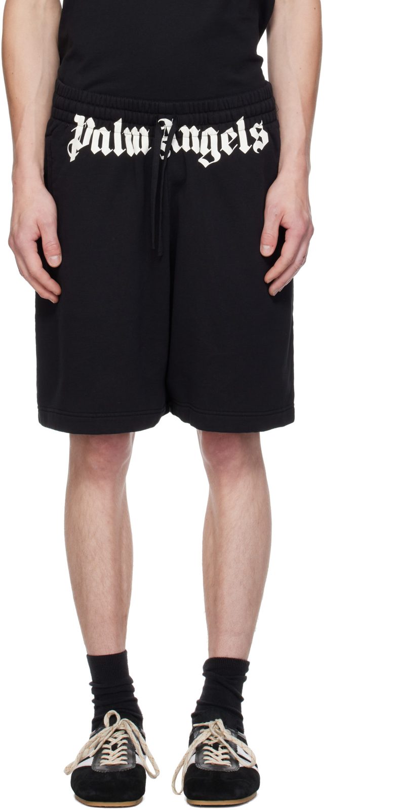 Black Waist Logo Shorts 262695M193002