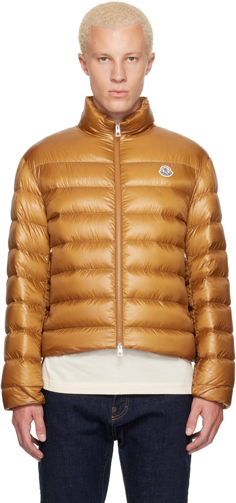 Gold Sergesta Packable Short Down Jacket 262111M178034