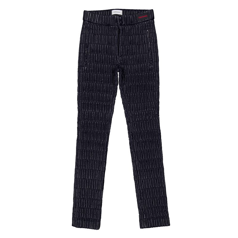 Quilted Nylon Padded Trousers_Black