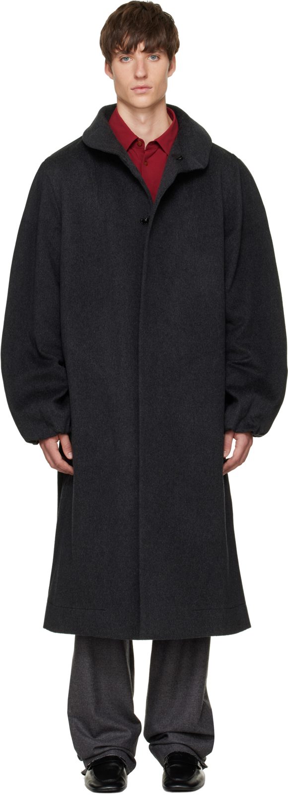 Gray Menzel Coat 262314M176001