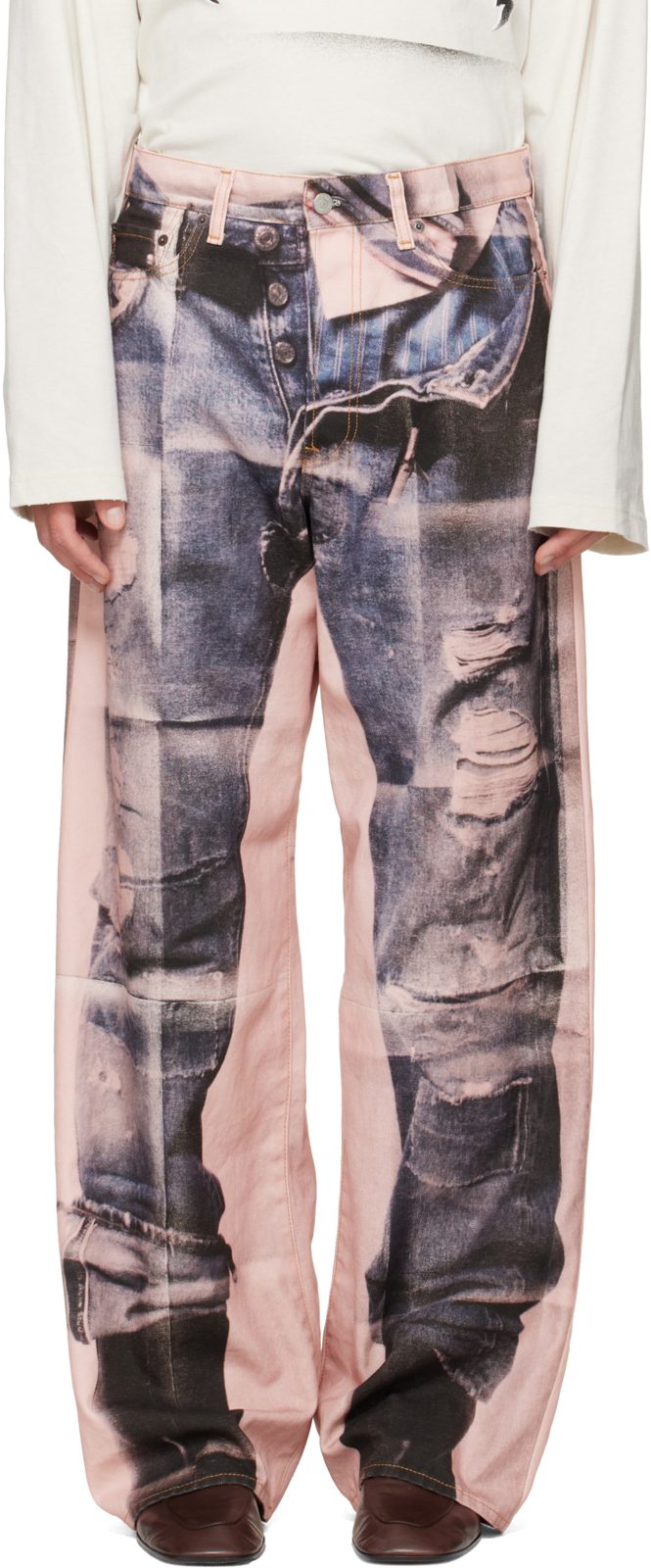 Pink Trompe-Loeil 1981 Jeans 262129M186014