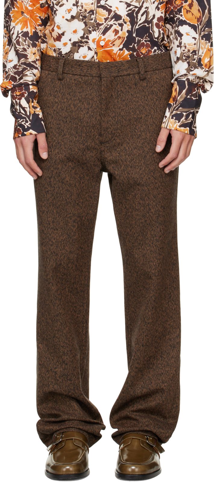 Marni Brown Four-Pocket Trousers 262379M191024