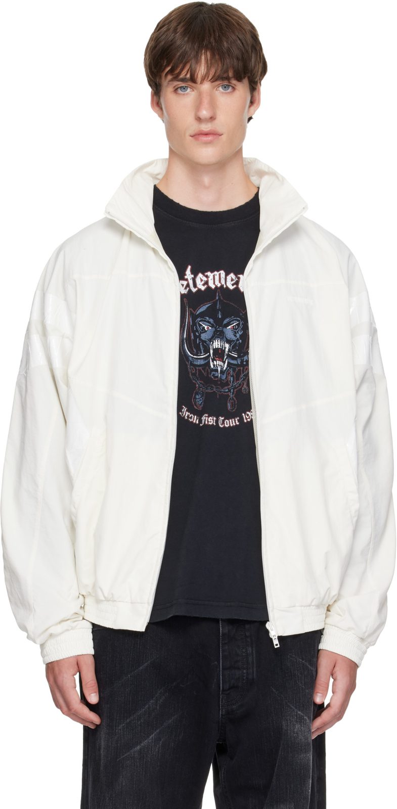 White Tape Tracksuit Jacket 262669M202040
