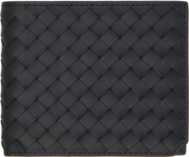 Black Intrecciato Piccolo Bi-Fold Wallet 262798M164005