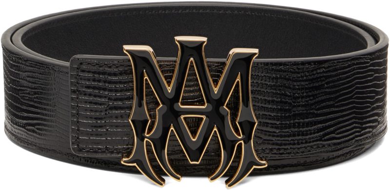 Black MA Lizard Belt 262886M131005