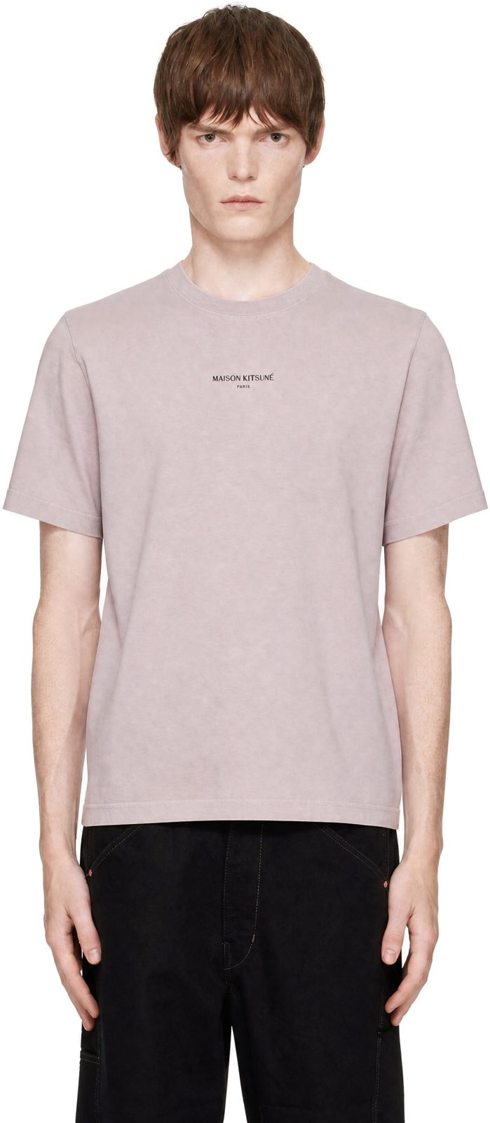 Pink Maison Kitsune Paris Faded Comfort T-shirt 262389M213016