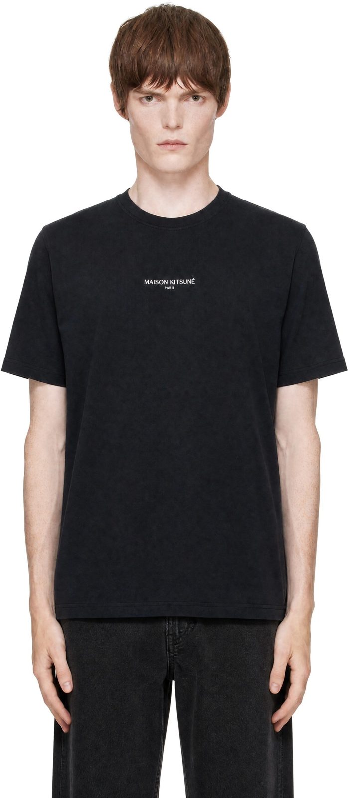 Black Maison Kitsune Paris Faded Comfort T-shirt 262389M213035