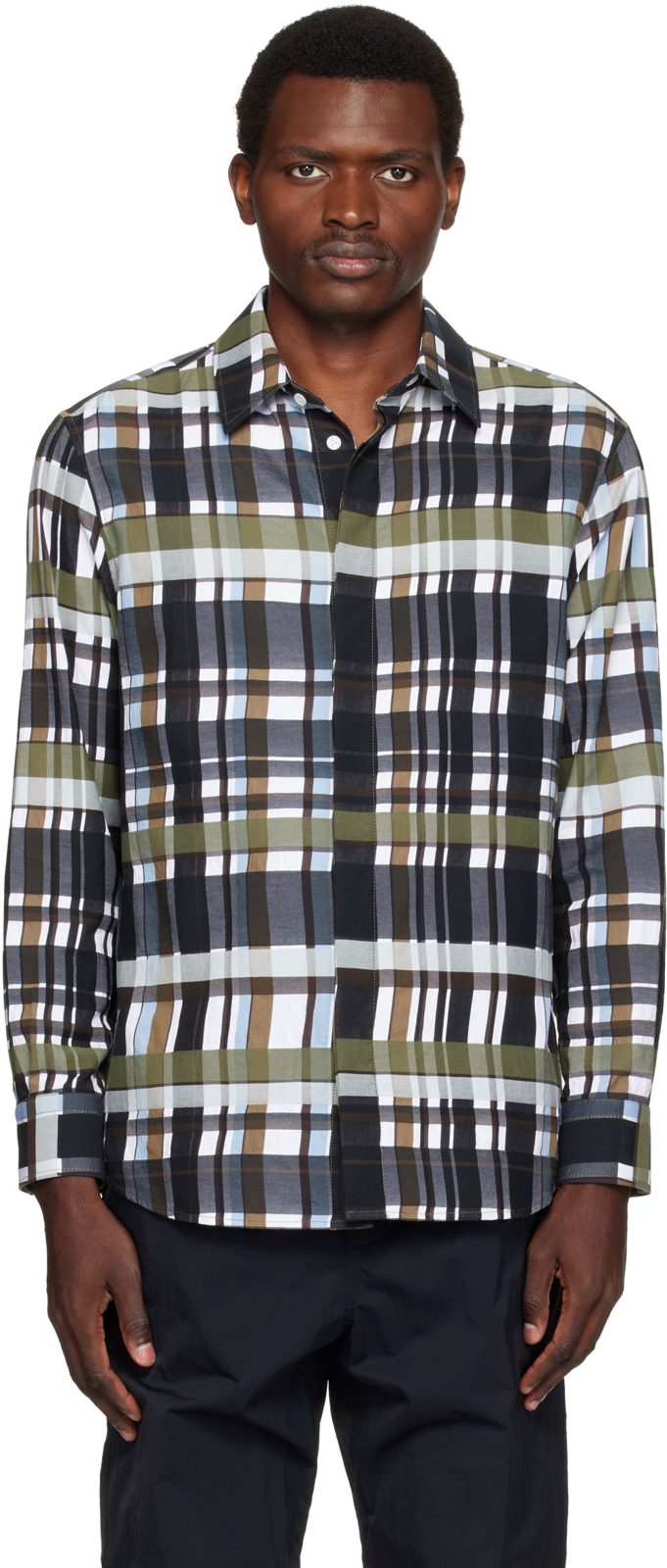 Multicolor Cotton Check Shirt 262798M192006