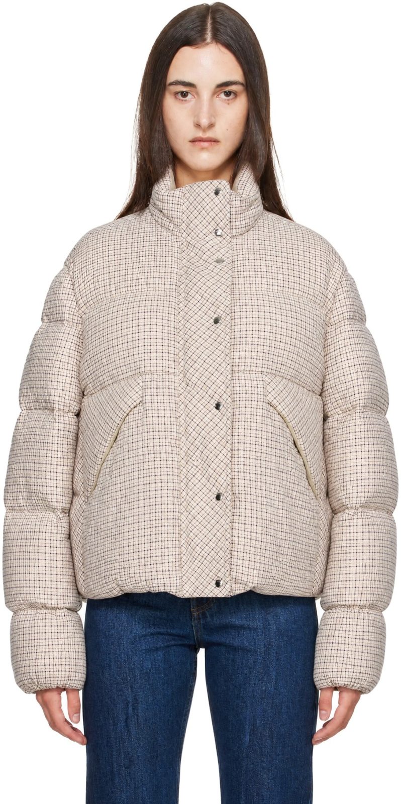Beige Cloante Down Jacket 262111F061012