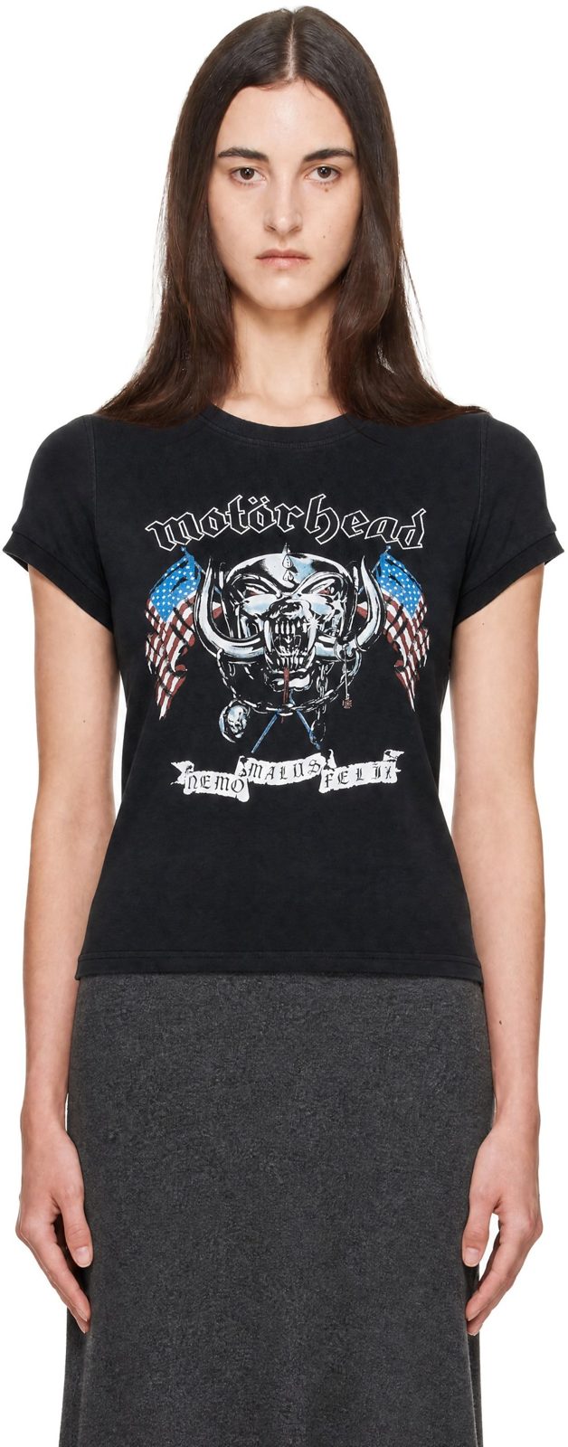 Black Motorhead Edition Flag Fitted T-shirt 262669F110005