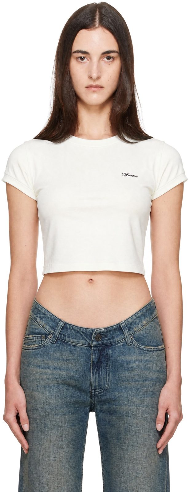 오프화이트 Femme Fitted T-shirt 262669F110008