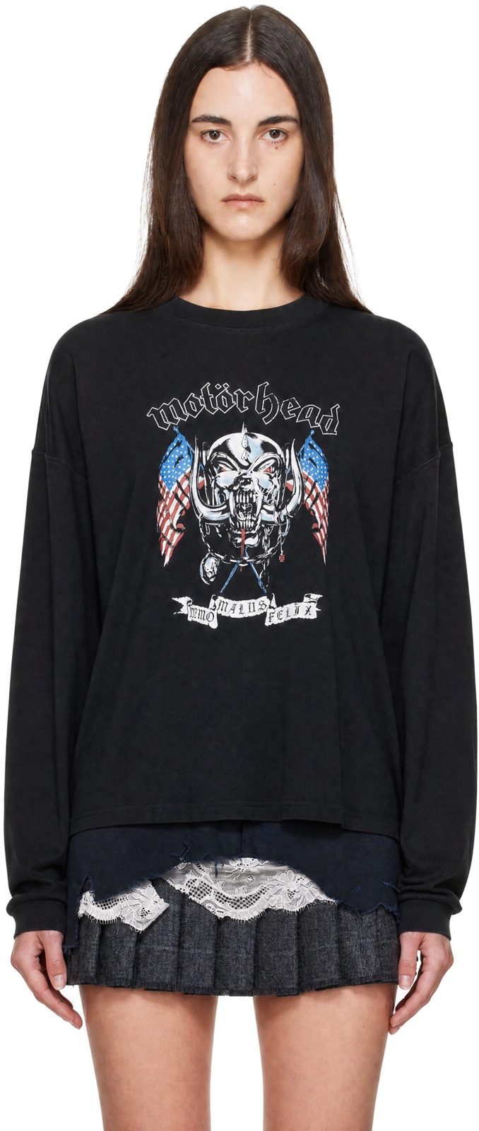 Black Motorhead Edition Flag Longsleeve T-shirt 262669F110004