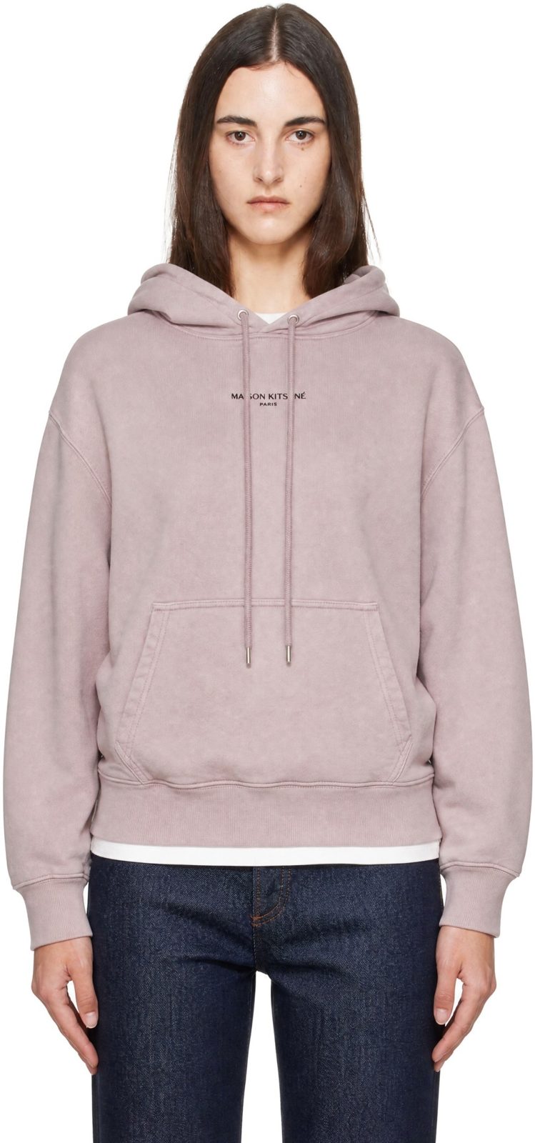 Purple Maison Kitsune Paris Faded Comfort Hoodie 262389F097001