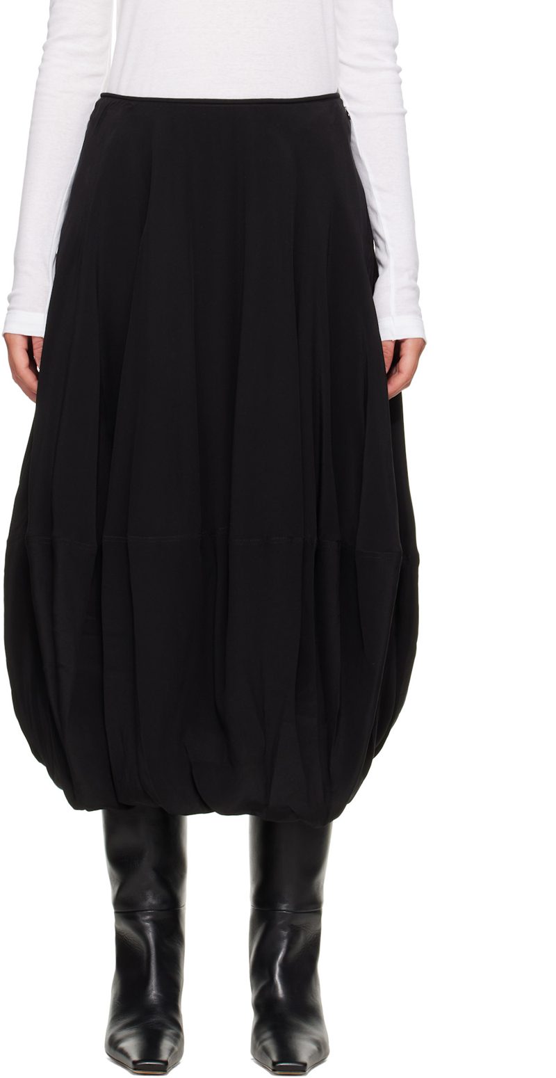 Black Balloon Midi Skirt 262646F092001