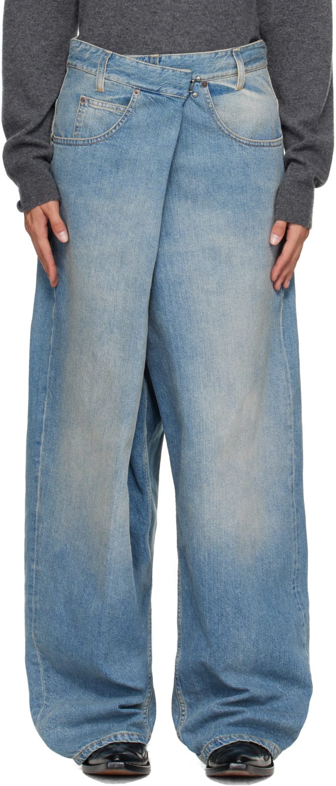Blue Wrap Jeans 262168F069001