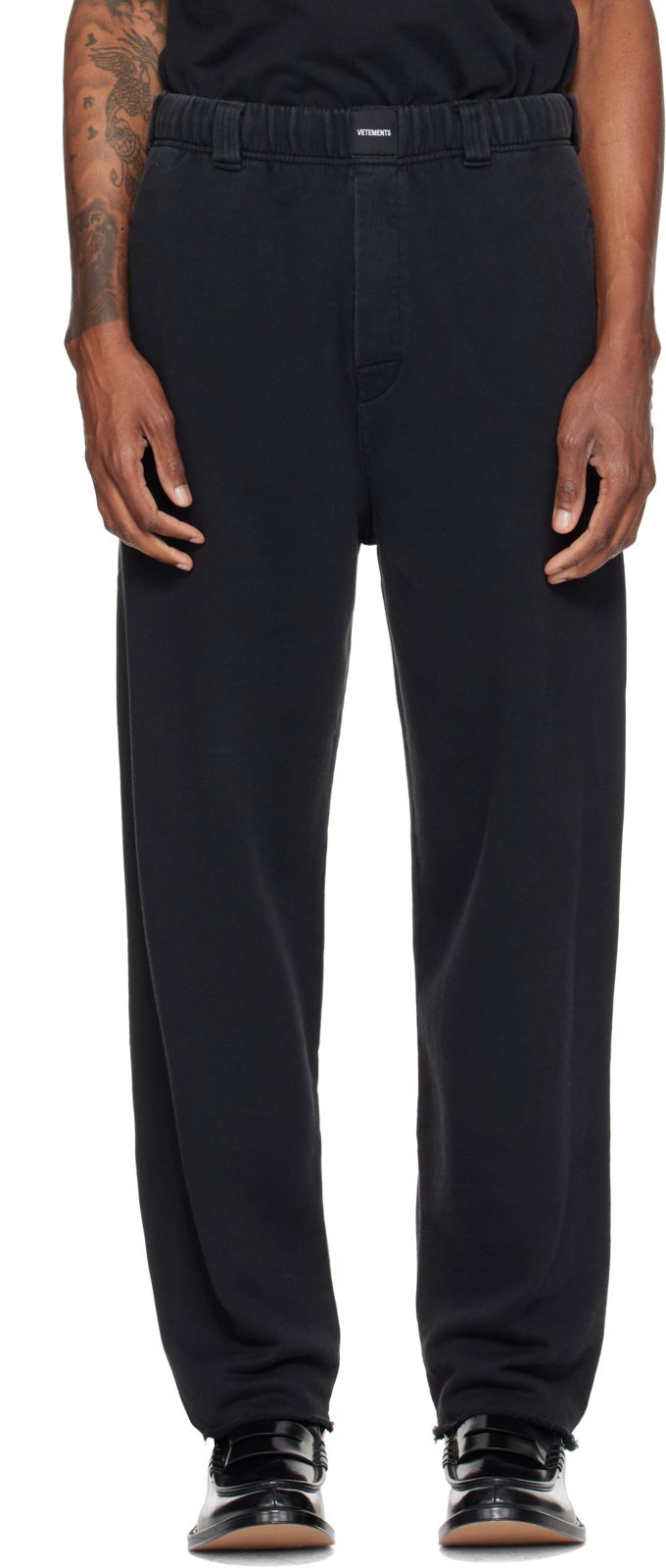 Black Tailored Sweatpants 262669M190003