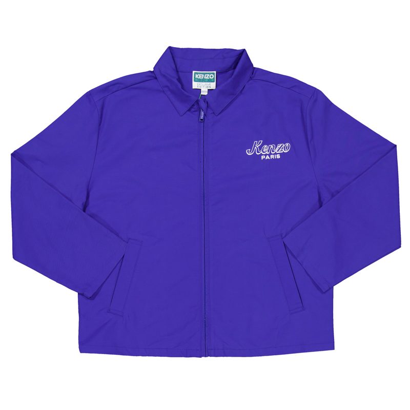 Kids Logo Embroidered Varsity Jacket_Slate Blue