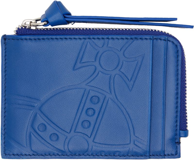 Blue Zip Card Holder 262314M163096