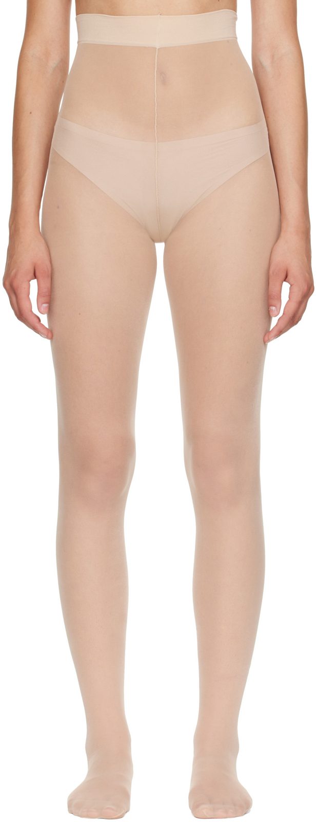 Beige Logo Push-Up Tights 262669F085001
