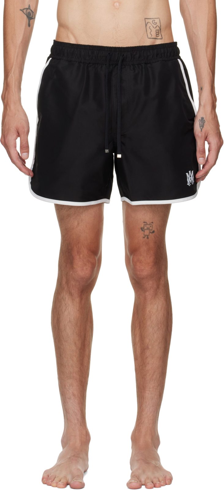 Black MA Sporty Swim Shorts 262886M208004