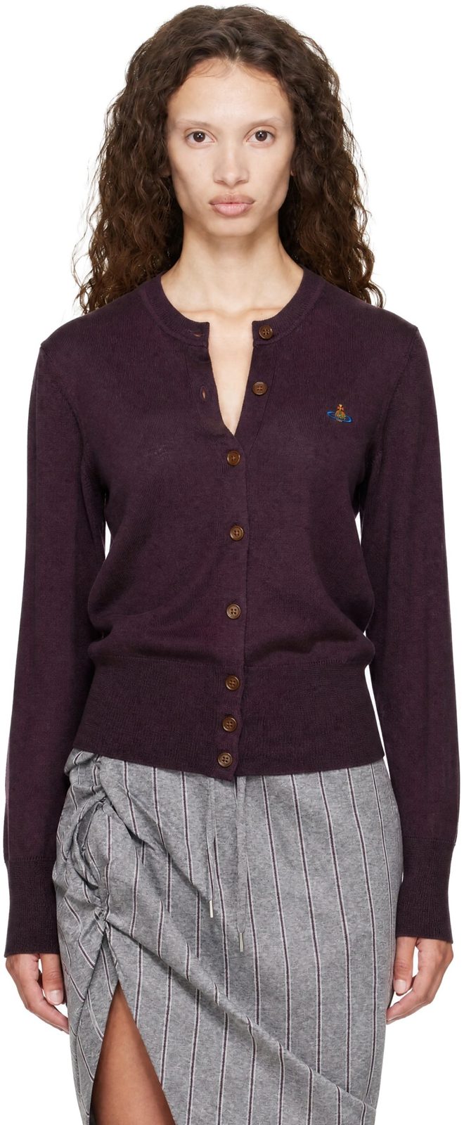Purple Bea Cardigan 262314F095024