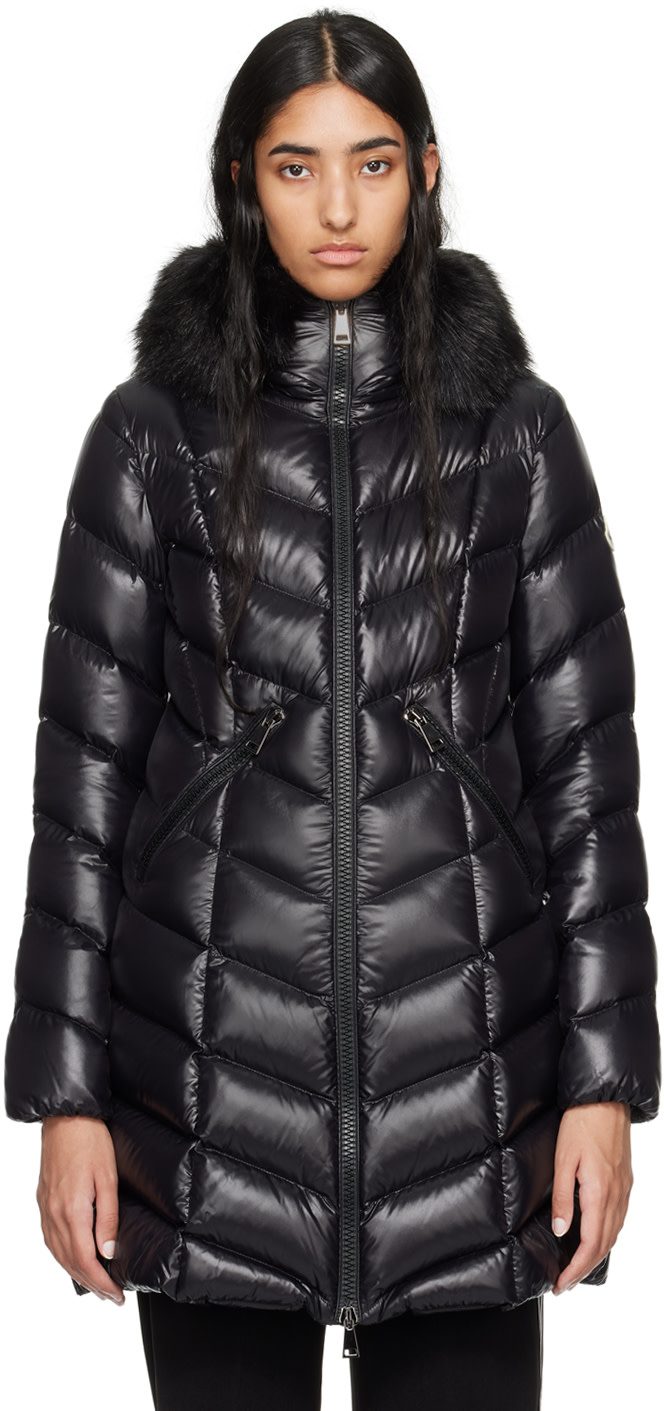 Black Fulmarus Down Coat 242111F061095