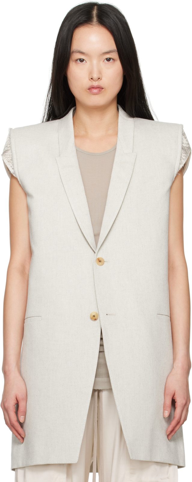 오프화이트 Hollywood Dirt Tailored SL Denim Blazer 251232F057001