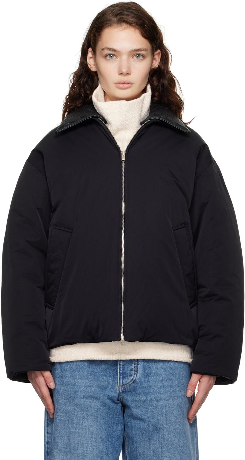 Black Tech Nylon Down Jacket 242798F058002