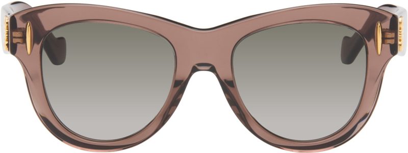 Brown Anagram Round Sunglasses 271677M134006
