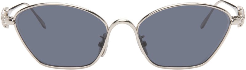 Silver Anagram Hexagonal Sunglasses 271677M134017