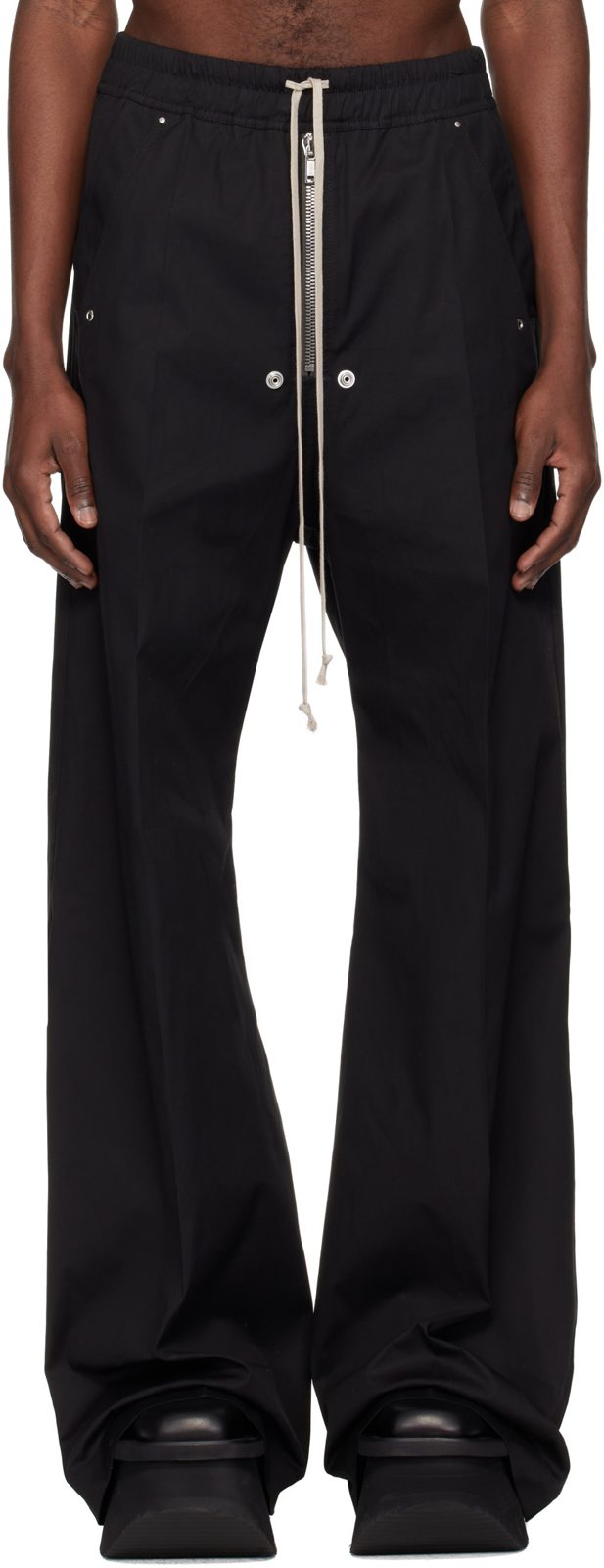 Black Temple Wide Bela Trousers 261232M191021