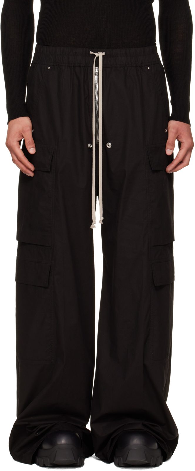 Black Cargobelas Cargo Pants 261232M188020